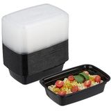 Relaxdays meal prep bakjes set van 24 - herbruikbaar - lunchbox 1 vak - bakjes met deksel