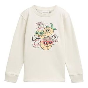 TOM TAILOR Sweatshirt met print voor jongens en kinderen, 32257 - Grijs Wit, 92-98