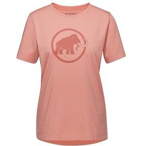 Mammut Dames T-shirt, XL, roze, sportshirt korte mouwen, trainingsshirt, 50% katoen, Quartz Dust, XL