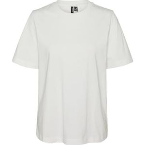 VERO MODA VMLILIAN Demi SS TOP Box JRS GA, Snow White/Print:back Print Rise & Shine, M