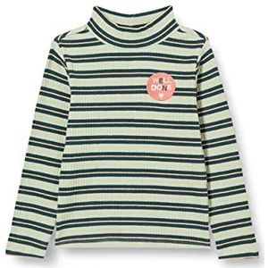 s.Oliver Junior Girl's shirt met lange mouwen gestreept, groen, 92/98