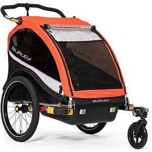 Burley Cub X kinderfietsentrailer, Atomic Red, geen maat