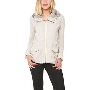 Desigual Militaire jas voor dames, wit (Crudo 1001), 36