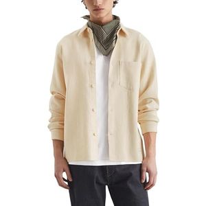 Marc OPolo Denim herenhemd van biologisch katoen, regular fit, Natuurlijke ecru, S