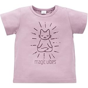 Pinokio Tshirt Magic Vibes, 95% katoen 5% elastaan, roze met kat, meisjes 74-122 (92), pink magic vibes, 92 cm
