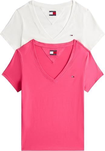 Tommy Jeans - T-shirts - Multi - 2-pack - Korte Mouwen - V-hals
