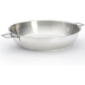 DE BUYER Braadpan, roestvrij staal, zilver, 24 cm