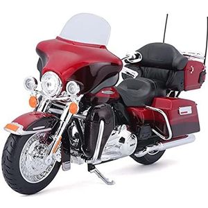 Bauer Spielwaren 2049729 Maisto Harley-Davidson FLHTK Electra Glide Ultra Limited '13: Motorfietsmodel 1:12 met besturing, beweegbare standaard en vrij rollende wielen, 17 cm, rood (532323)