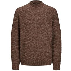Jack & Jones JPRCCZIGGI Knit Mock Neck SN, Toffee/Detail: melange, S