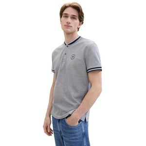 TOM TAILOR Poloshirt voor heren, 24571 - Navy White Two Tone Pique, XXL