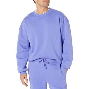 Amazon Essentials Heren oversized fit sweatshirt met ronde hals (verkrijgbaar in groot en lang), paarsblauw, L