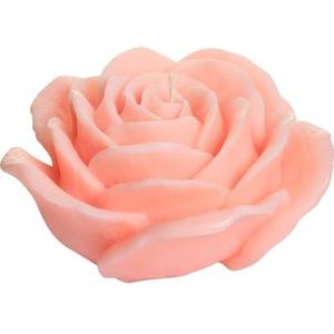 Hoogwaardige geurkaars als rozenbloesem in roze, van sojawas en katoenen lont, met rozengeur, grootte: H/Ø ca. 7 x 12 cm, 265 g