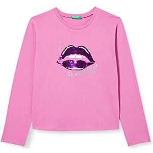United Colors of Benetton T-shirt M/L 3096C107D lang shirt, violet 0K9, M voor meisjes