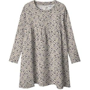 Name It - Nmfnelia Ls Pb - Jurk - Parchemin - Voor Meisjes