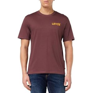 Levi's Ss Relaxed Fit Tee T-Shirt heren, Headline Logo Red Mahogany, XS