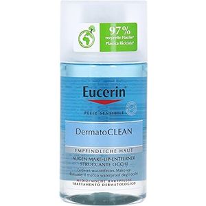 Eucerin DermatoCLEAN Oogmake-up-remover, 125 ml, waterbestendige oogmake-up remover voor duurzamere make-up, tweefasige make-upverwijderaar, niet vet en laat geen resten achter, oogmake-up remover