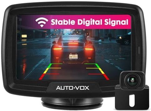 AUTO-VOX CS2 - Achteruitrijcamera - Draadloos - 4,3 inch Monitor - Super Nachtzicht