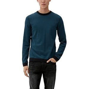 Q/S designed by Men's 2118686 gebreide trui, blauw, S, blauw, XS