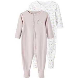 NAME IT baby pyjama dubbelpak voor meisjes, Violet Ice, 50 cm