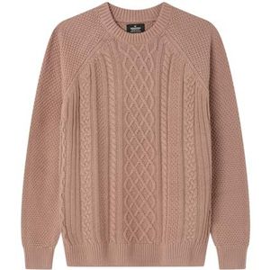 Springfield Knit Structure Cables Pullover GG5, roze, S voor heren