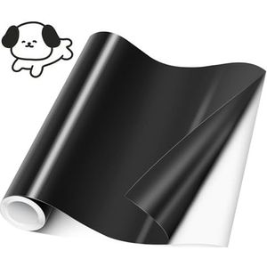 Romon Vinylfolie plotter zwart, 30,5 cm x 244 cm plotterfolie zelfklevend vinyl, transferfolie plotterfolie vinyl, folie plotter plakfolie, Silhouette Cameo, meeste snijmachines