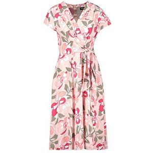 Taifun Casual jurk voor dames, Apricot Blush-patroon, 46