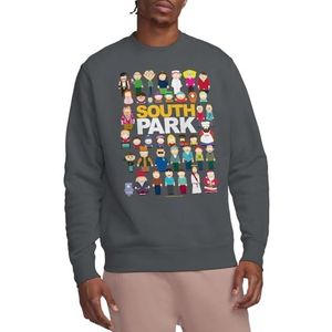 South Park Full Cast Crew Sweatshirt, Houtskool, Small, houtskool, S
