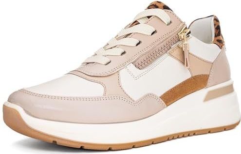 ARA - Sneakers - Beige / Bruin / Wit - Laag - Met Uitneembare Zool