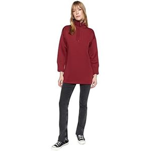 Trendyol Sweatshirt - Bordeaux - Oversize, Bordeauxrood, L, Bordeaux, L