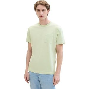 TOM TAILOR Heren T-shirt, 35599 - Sea Green Fine Stripe, S