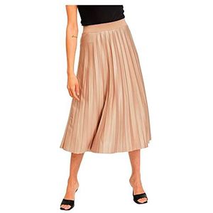 Vila Nitban Coated Pleated Midi Rok, zwart (total black), M