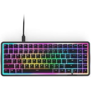 NZXT Function Elite MiniTKL Magnetisch RGB Gaming Toetsenbord - Verstelbare Actuatie, Dual-Rail Hall Effect Schakelaars, Rapid Trigger, 8K Polling - Verbeterd Typgeluid & Gevoel - UK Engels- Zwart