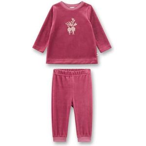 Baby pyjama roze | duurzame en comfortabele pyjama van Nicki voor meisjes met lange mouwen pyjama met rawentjemotief | babypyjama, roze, 74