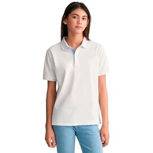 GANT Uniseks Contrast Pique Rugger poloshirt voor kinderen, wit, 158/164 cm