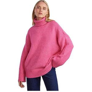 PIECES Dames Pcnancy Ls Loose Roll Neck Knit Noos Bc Pullover, shocking pink, S
