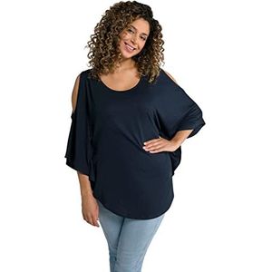 Ulla Popken T-shirt voor dames, marineblauw, 50-52