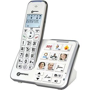 Geemarc AMPLIDECT 295 PHOTO cordless seniors phone answering machine, Foto-Tasten Beleuchtetes D