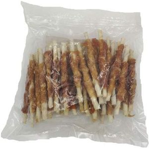 Biazoo Sticks van gevlochten leer met kip, 500 g, snacks voor honden, geschikt voor alle rassen en maten, zeer verteerbare snack met hoog eiwitgehalte