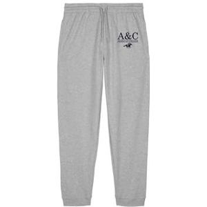AMERICAN COLLEGE USA Heren joggingbroek, grijs, maat S, Grijs, S