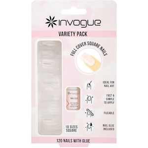 Invogue Full Cover Square Nails - verpakking van 120 stuks