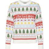 VERO MODA - Kersttrui - Wit - Ronde Hals - Acryl