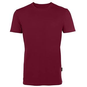 HRM Heren Luxe Ronde Hals T-shirt, Bordeaux, Maat L I Premium Heren T-shirt met Ronde Hals Gemaakt van 100% Organisch Katoen I Basic T-shirt Wasbaar tot 60°C, Hoogwaardige & Duurzame Herenkleding