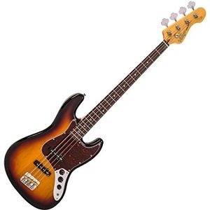 VINTAGE V49 COASTER SERIE BASS GITAAR - 3 TONE SUNBURST