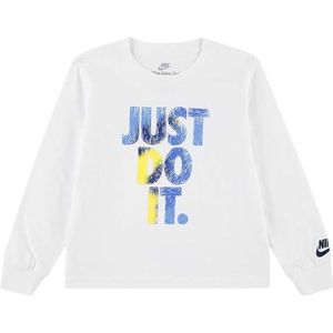 Nike - NKB CLUB REVEALED LS TEE - Shirt met Lange Mouwen - Wit - Voor Kinderen
