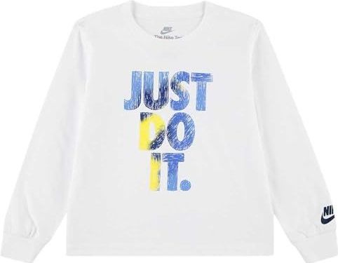 Nike - NKB CLUB REVEALED LS TEE - Shirt met Lange Mouwen - Wit - Voor Kinderen