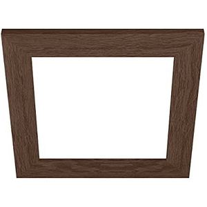 EGLO Decoratief houten frame, accessoire voor LED-paneel Salobrena 30 x 30 cm, vierkant frame van donker bruin hout