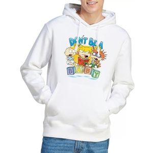 Rugrats Don'T Be A Baby Blocks Hoddie, Wit, XX-Large, Wit, XXL