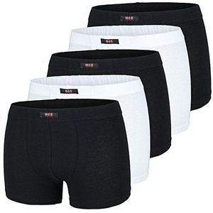 H.I.S Boxer (verpakking, 5 stuks) van katoen voor heren, zwart, wit, M