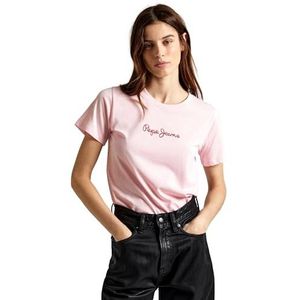 Pepe Jeans Dames Lorette T-shirt, roze (roze), XS, Roze (Roze), XS