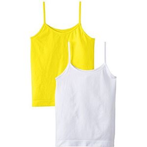 Luigi di Focenza Onderhemd voor meisjes 1608, 2 stuks, geel (geel-wit 137/099), S